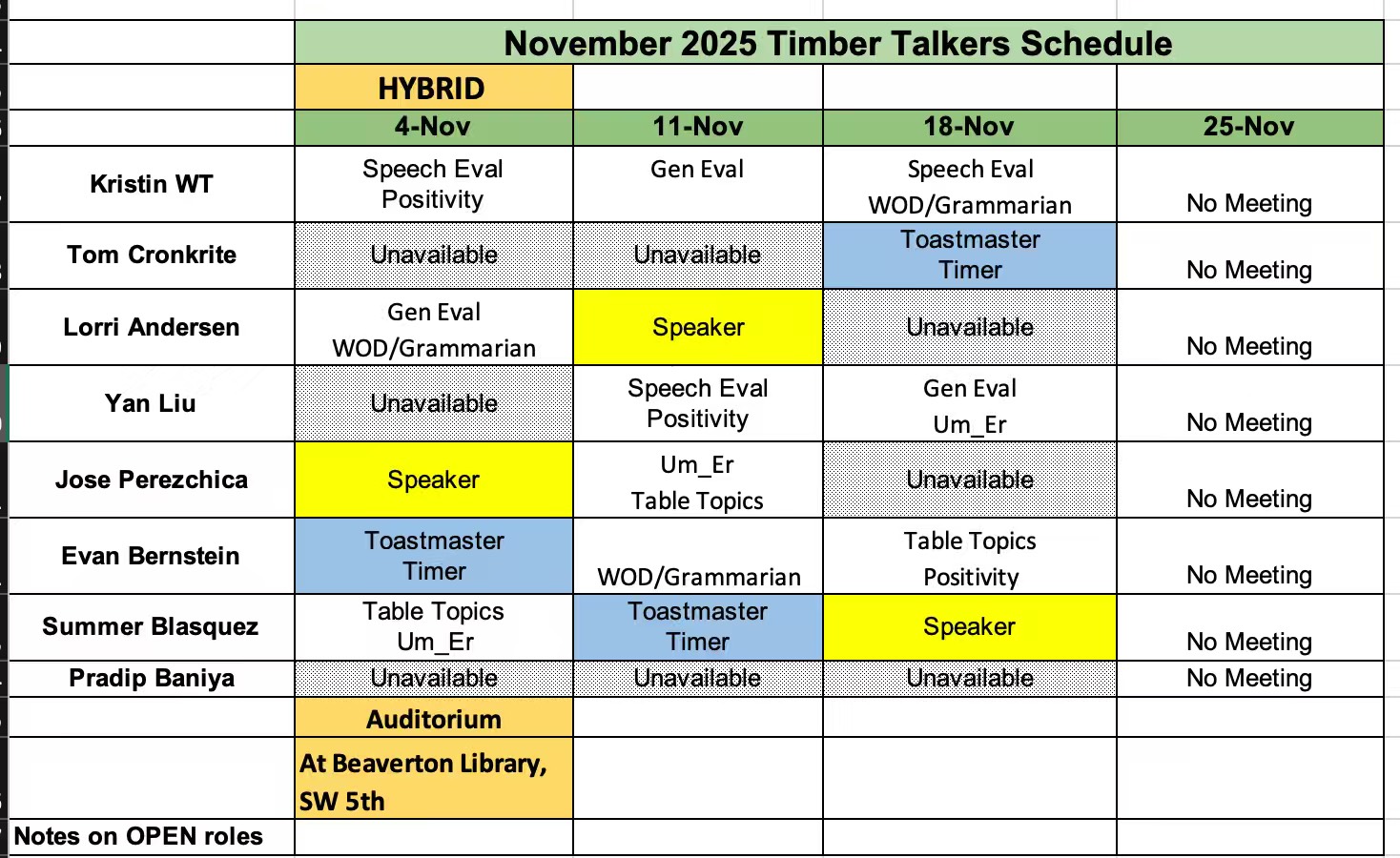 Beaverton Toastmasters