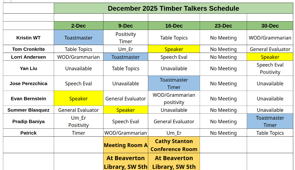 Beaverton Toastmasters